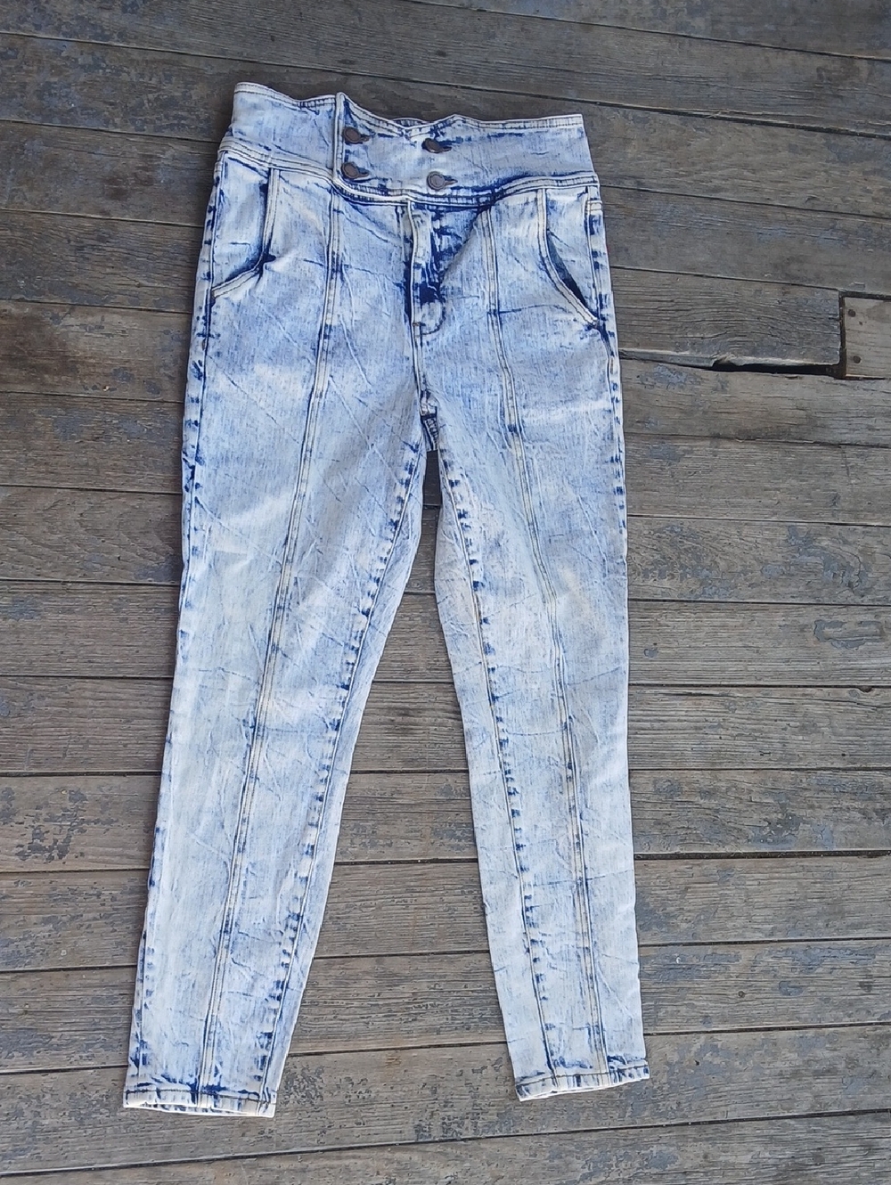 Blank NYC Great Jones Fame Game High-Rise Acid Wash Jeans - Light Blue Size 27